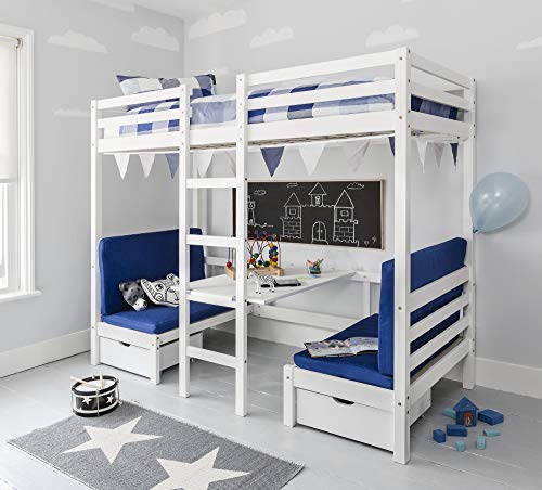 Max bunk with table and blue sleeping center