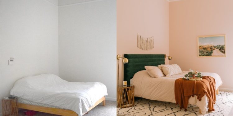 Five “before and after” bedrooms that emphasize a wonderful headboard