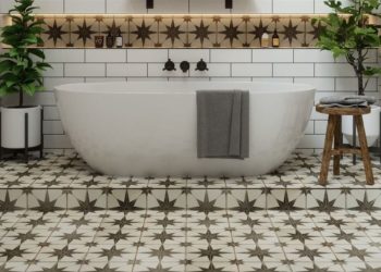 Inspiring and stylish floors for the bathroom