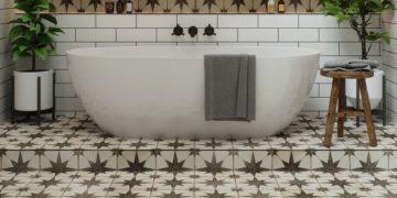Inspiring and stylish floors for the bathroom