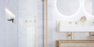 Designing the perfect bathroom; large, with a great wash, a large shower and light and natural ventilation