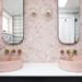 Countertop basins and colored basins are the most desirable and avant-garde at this time for the bathroom (and if they are roses better)