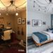 from old and dark office, to light-filled bedroom with study or work area