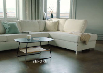 The art of dressing a sofa or how to move from a bland living room to a warm and contemporary living room by H&M Home