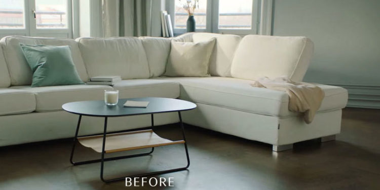 The art of dressing a sofa or how to move from a bland living room to a warm and contemporary living room by H&M Home