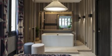 The Collaro bathtub by Villeroy & Boch stars in one of the most groundbreaking spaces in docontractMAD