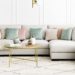 Plaids, blankets and cushions with which to renovate and update the living room