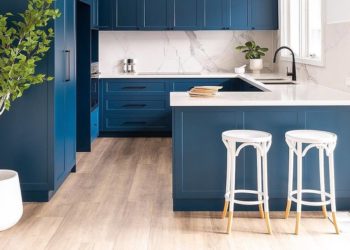 Classic blue is also a good color for kitchen furniture