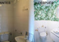 A great change (no works) and tropical air for a small toilet that does not give up style despite the size
