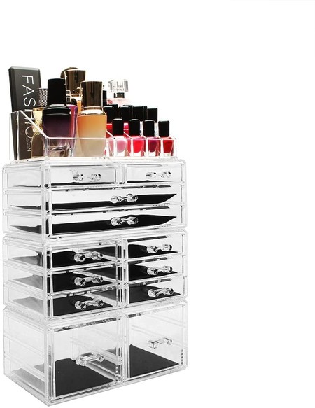 Height makeup organizer