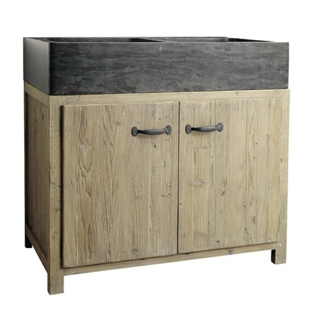 Recycled Pine Kitchen Base Cabinet With Sink 999 euros