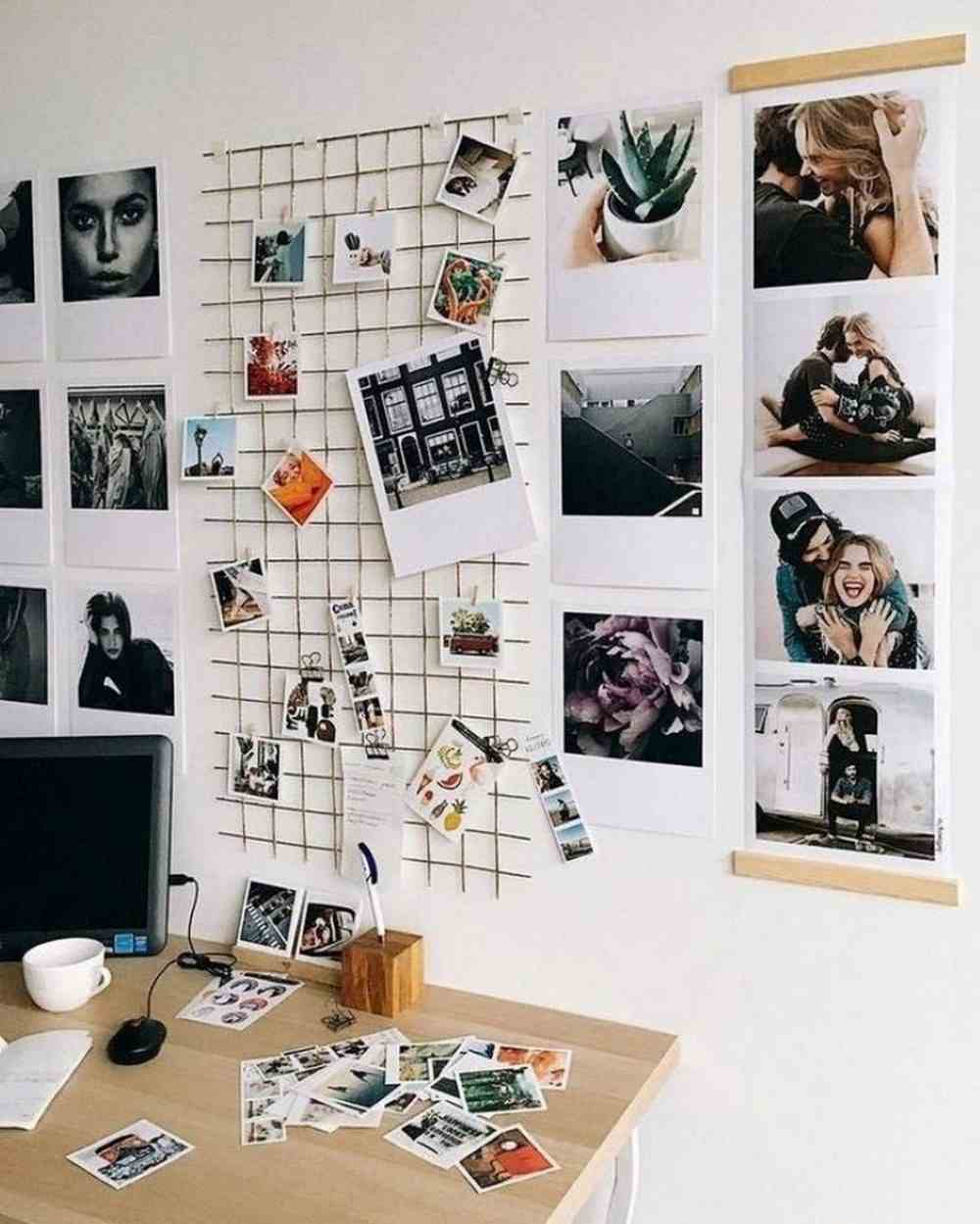 wall with photos