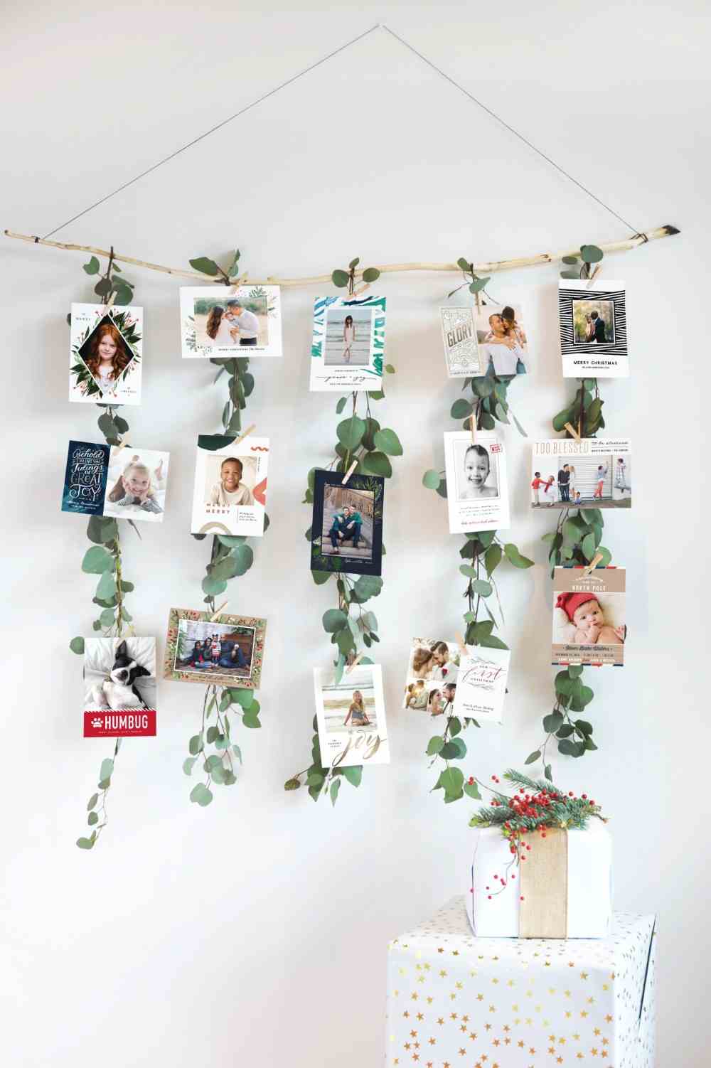 clothesline with leaves