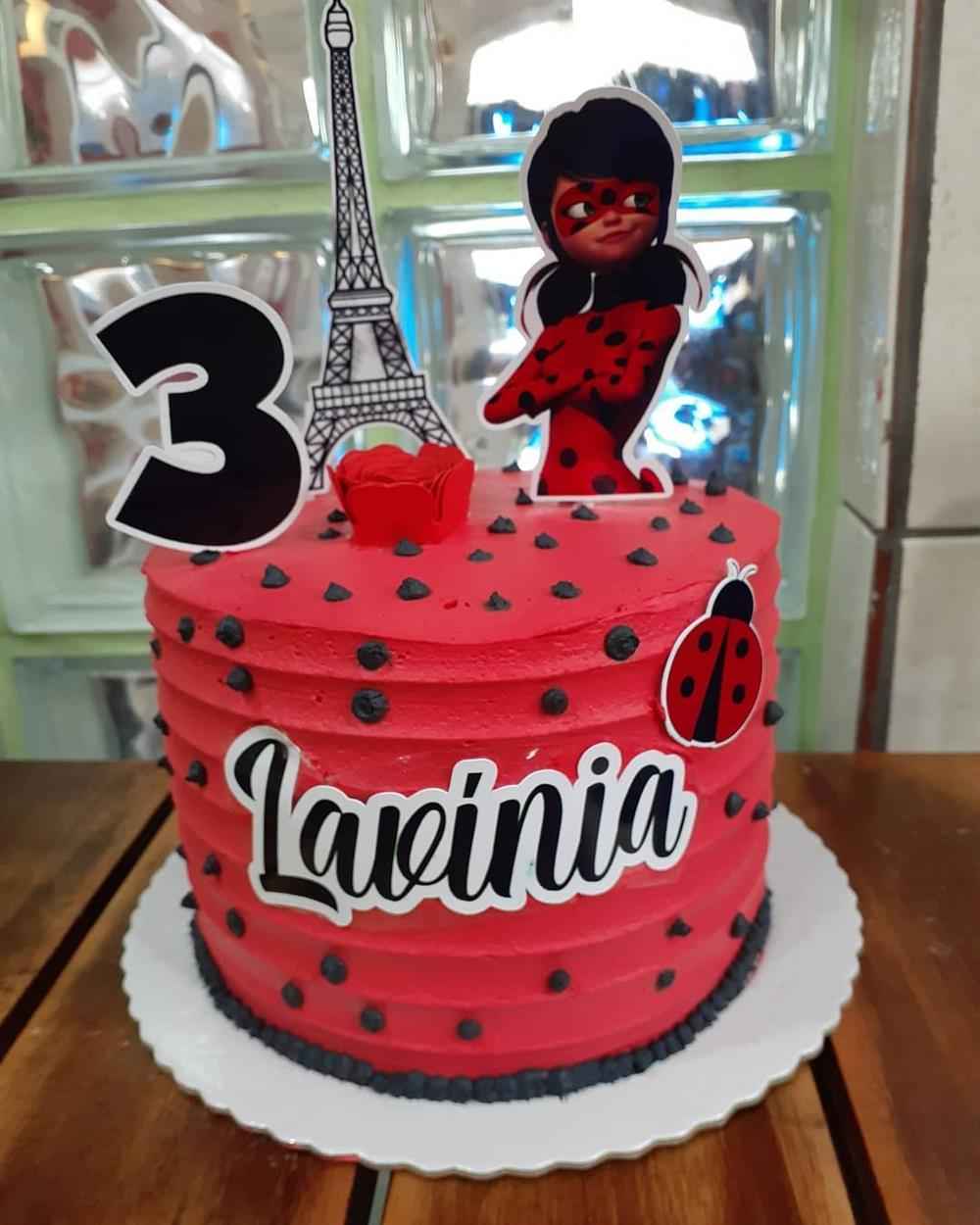 simple ladybug ladybug cake