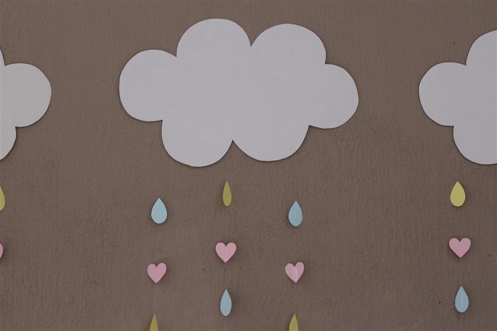 love rain cloud on paper