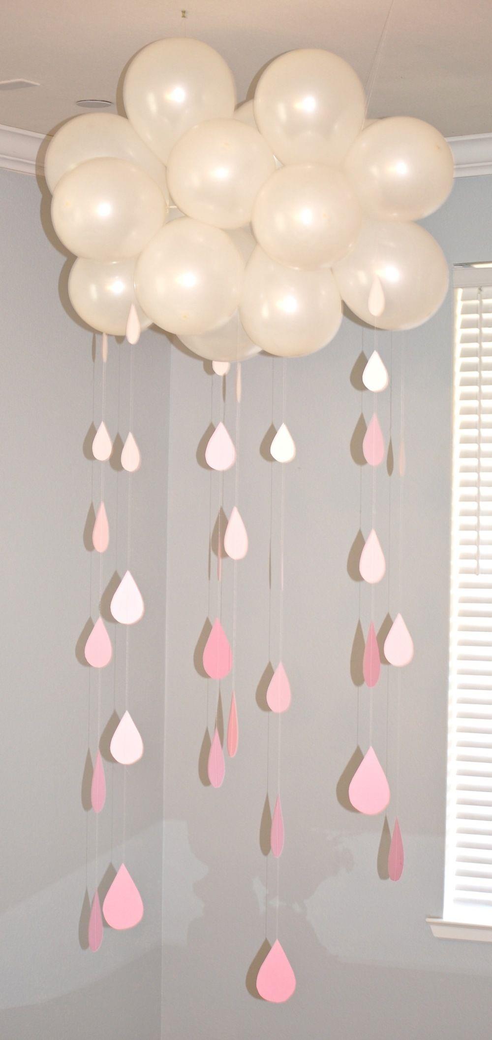 balloons with rain drops of love