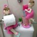 Doll toilet paper holder: 25 creative models