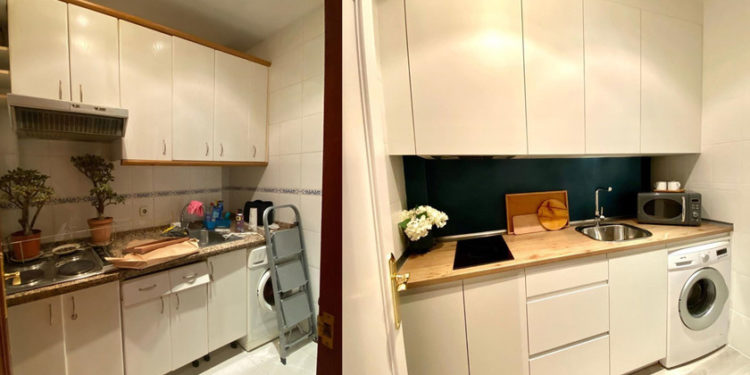 Antes y después; una pequeña cocina con mucho estilo gracias a la reforma de Decoryver
