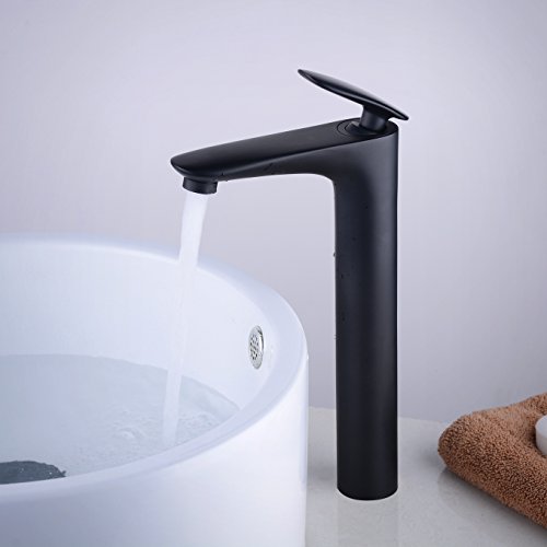 Grifo Mezclador Para Lavabo Grifo de baño Alto Agua, Negro Mate