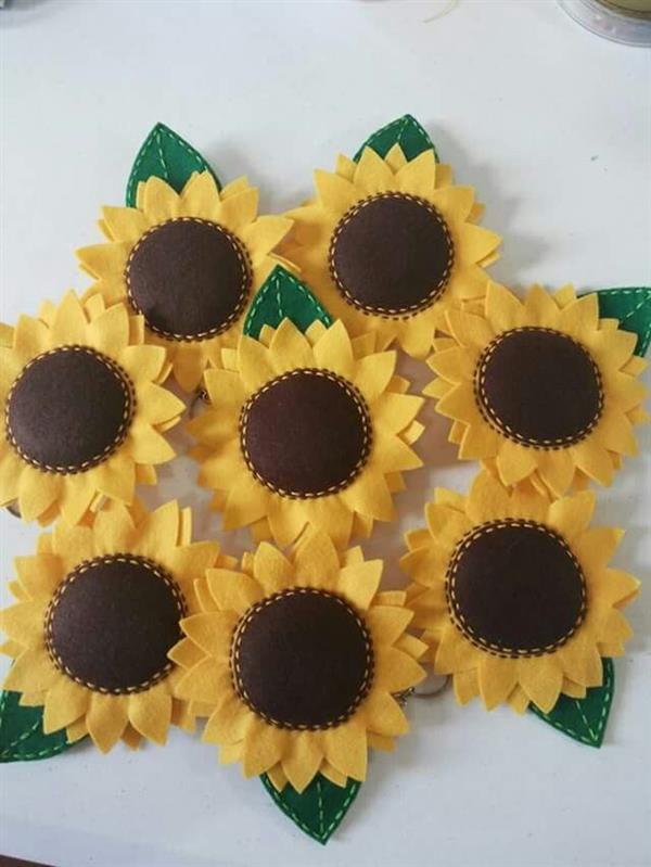 felt sunflower