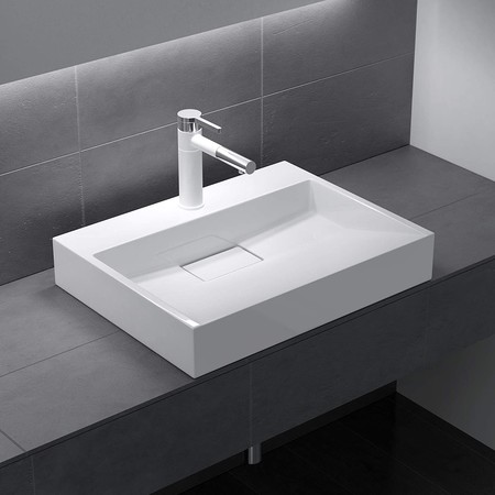 white lines minimalist sink