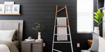 a bedroom that darkens and gains in elegance and personality