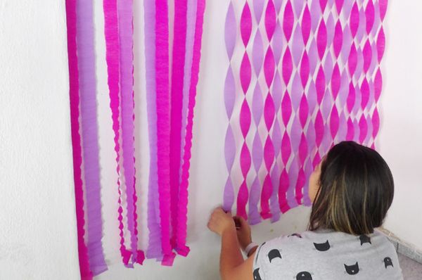 Crepe Paper Curtain: How To Make, 20 Ideas - Interior Magazine: Leading