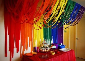 Crepe Paper Curtain: How To Make, 20 Ideas