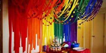 Crepe Paper Curtain: How To Make, 20 Ideas