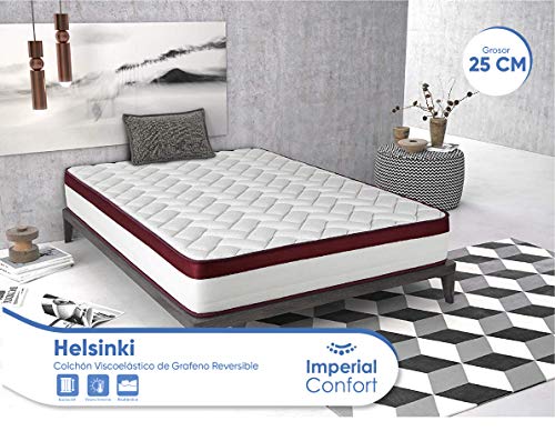 Imperial Confort Helsinki - Viscoelastic graphene mattress - Double-sided (winter / summer) - Thickness 25 cm - 150x190