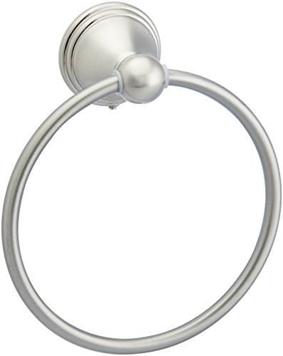 AmazonBasics Modern Round Towel Rack, Satin Nickel