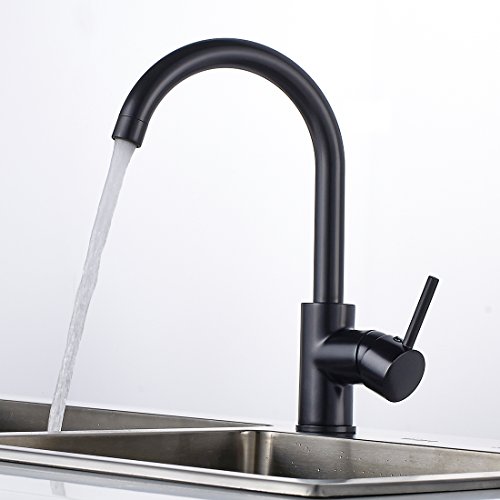 Gimili Faucets Kitchen Sink Mixer Bathroom Swivel Spout Black