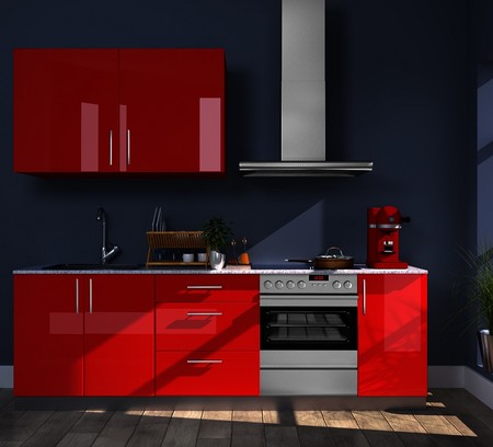 Red kitchen Leroy Merlin