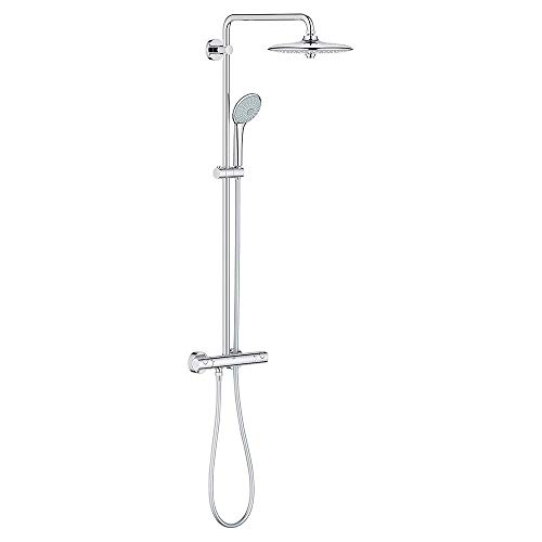 Grohe 27296002 Euphoria 260 - Shower system with thermostat, 260 mm shower head with three jets and 110 mm hand shower with three jets