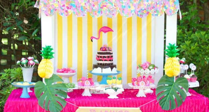 Flamingo and Pineapple Party Decoration