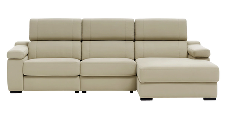 Sofa with lowered chaise longue