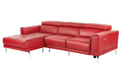 Discounted red chaise longue sofa