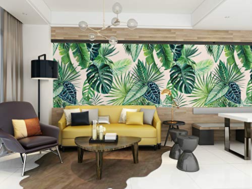 HUANGYAHUI Wall Mural Tropical Plant, Southeast Asian Style, Banana Leaf.  Wallpaper modern wall decor murals wallpaper