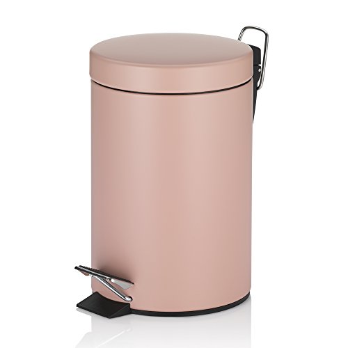 KECKU 20525 Rose Metal Bucket 26.0 cm 17.0 cmØ 3.0L Metal, Light Pink Color, 17 x 17 x 26 cm