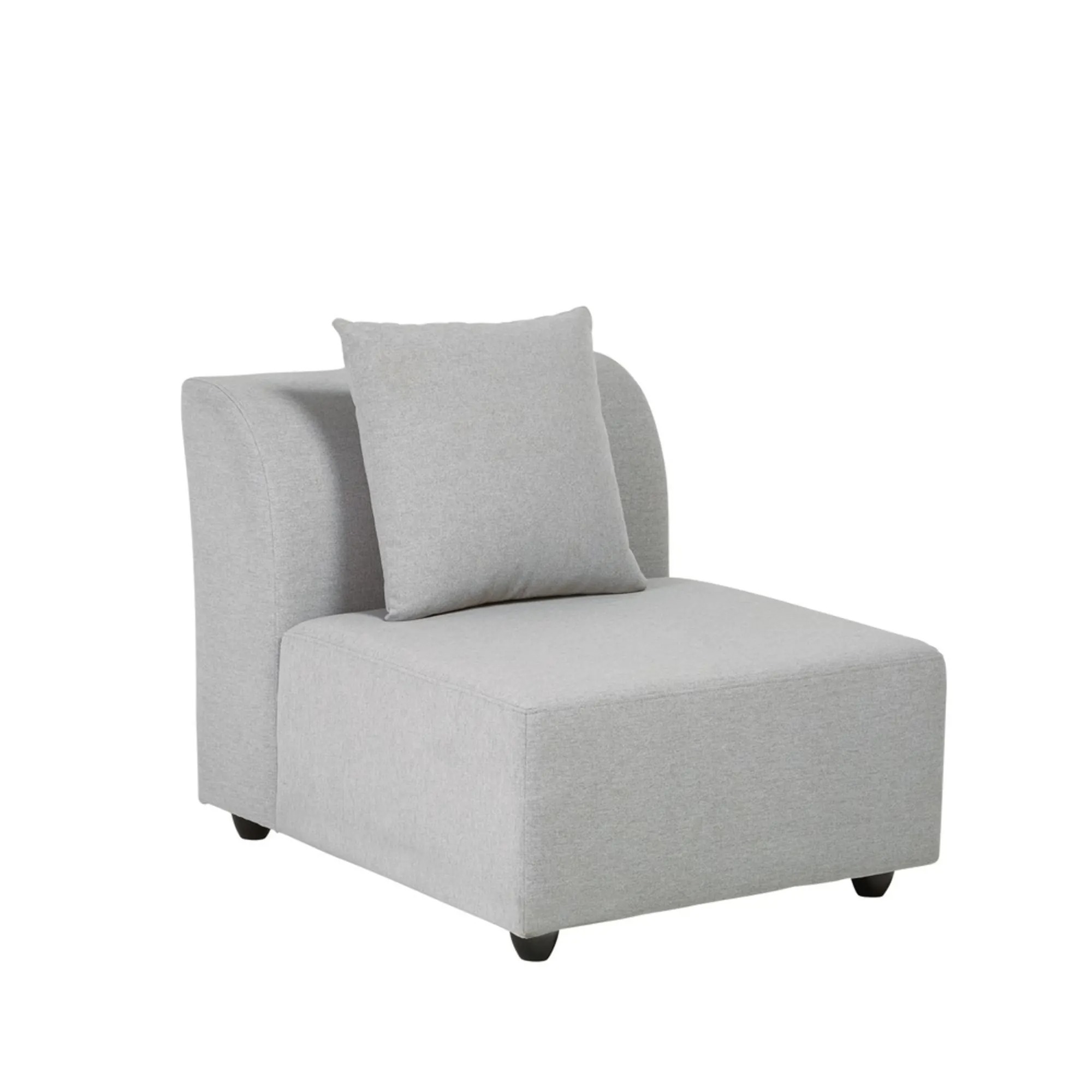 LUCY- Light gray modular sofa armchair