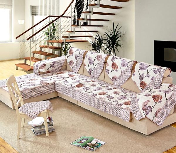 sofa cover with print