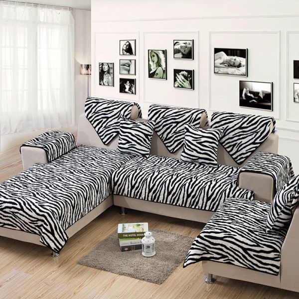 zebra sofa cover