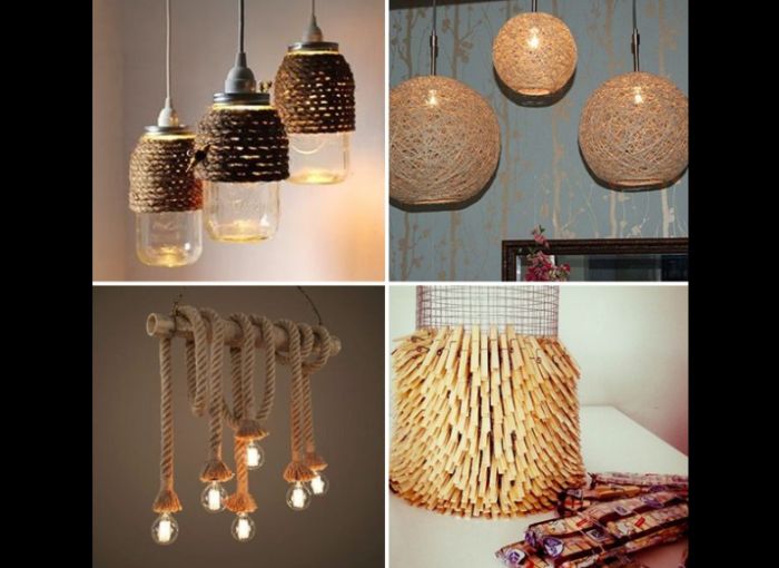 recycled handmade chandelier 