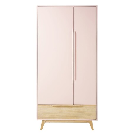 Vintage Light Pink Wardrobe With 2 Doors And 1 Drawer 1000 7 38 181873 1