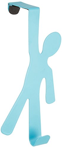 Wenko Overdoor Hanger, Steel, Blue, 7 x 15 x 2.5 cm