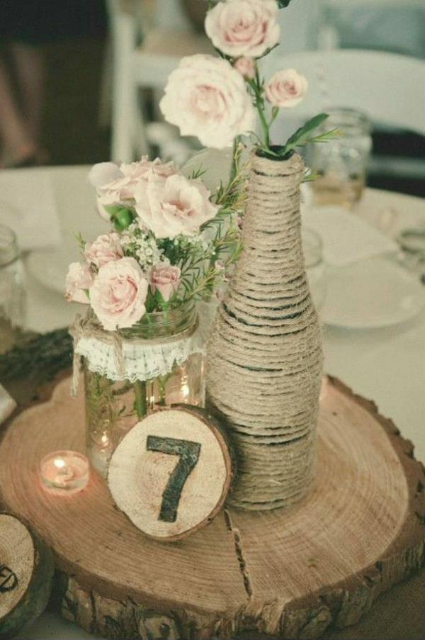 Centerpiece with customized bottle