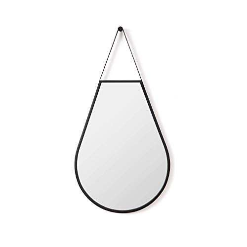 Appearance - Teardrop Hanging Wall Mirror, Black Color, 51 x 98 cm