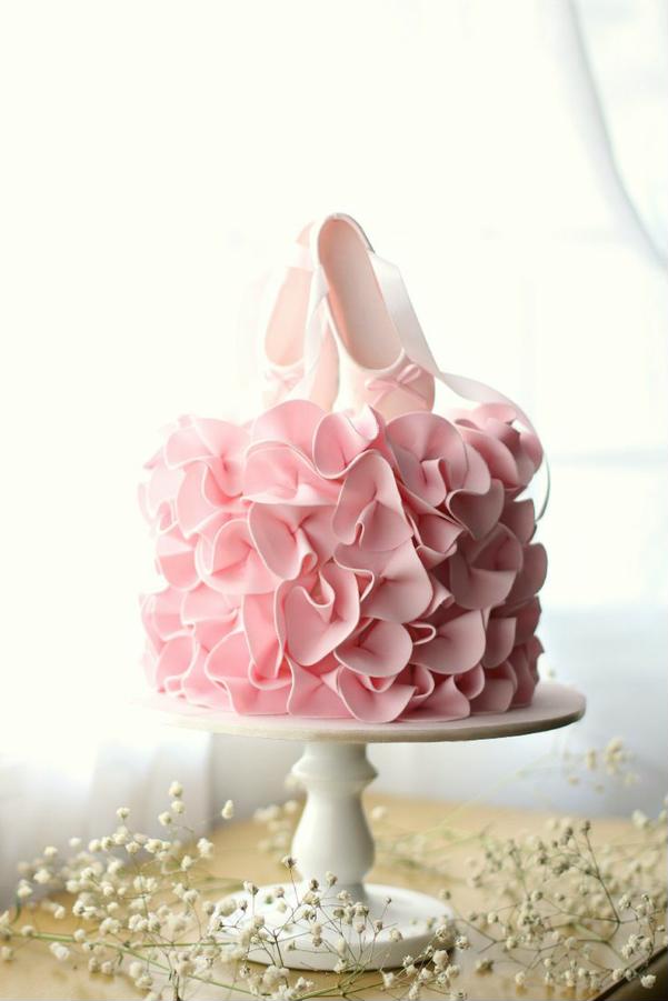 Detail ballerina shoe for cake