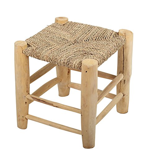 albena Marokko Galerie 24-100 Jelly Moroccan Wooden Stool 30 x 30 x 30 cm Nature