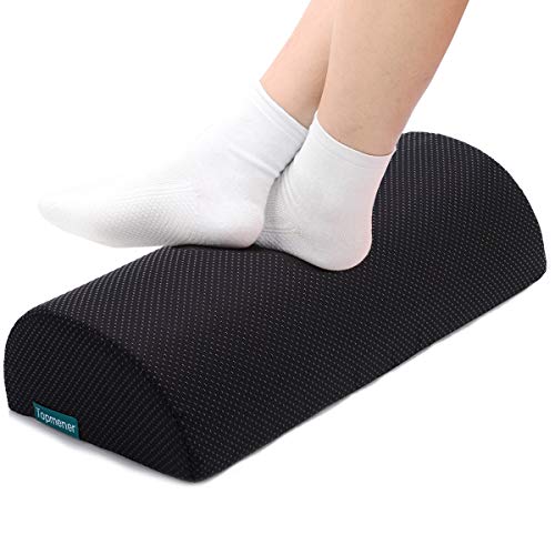 Topmener Under-Desk Footrest, Ergonomic Footrest with High Density Foam for: Improves Posture, Leg and Knee Pain